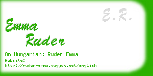 emma ruder business card